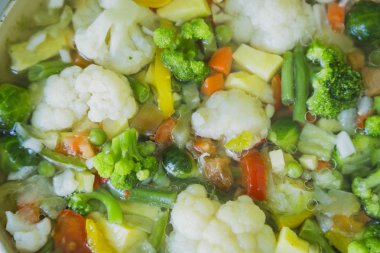 seçici odak ile sebze güveç