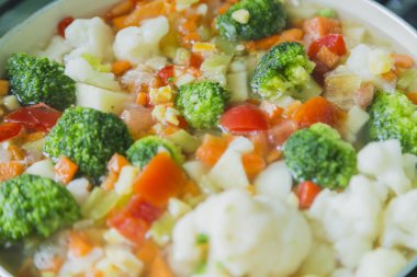 seçici odak ile sebze güveç