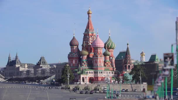 Basilikumkirche, Roter Platz, Moskau, Russland — Stockvideo