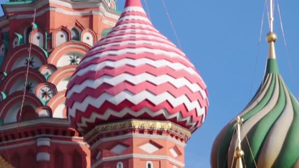 Kuppel der Basilius-Kathedrale, Roter Platz, Moskau, Russland — Stockvideo