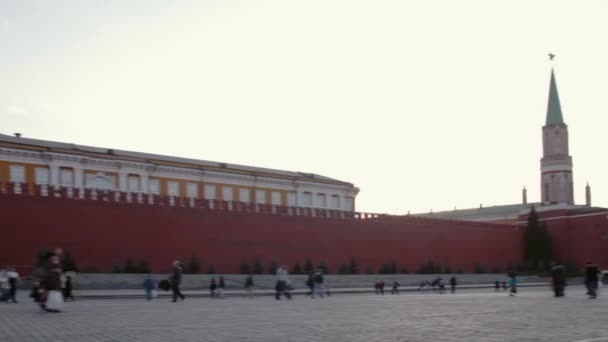 Panorama of Red Square in the evening, Moscow, Russia — Stock Video