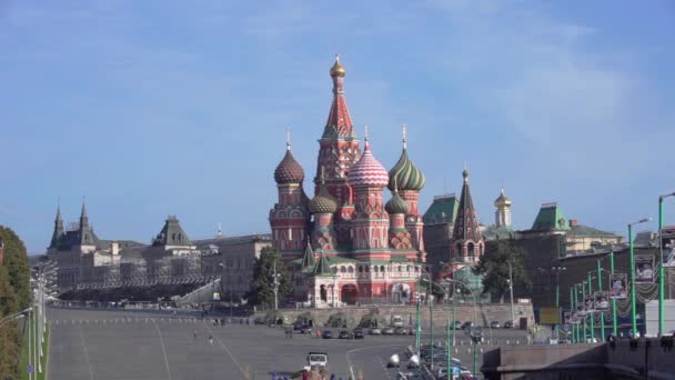 St Basil's Church, Red Square, Moscow, Russia — Stock Video