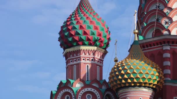 Kuppel der Basilius-Kathedrale, Roter Platz, Moskau, Russland — Stockvideo