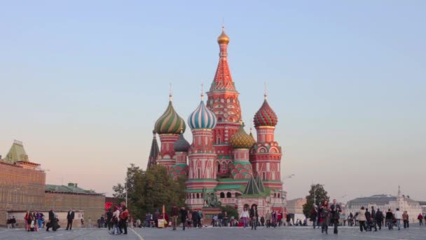 Basilikumkirche, Roter Platz, Moskau, Russland — Stockvideo