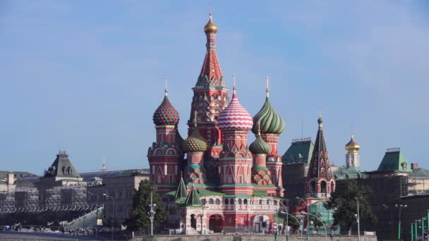 St Basil's Church, Red Square, Moscow, Russia — Stock Video