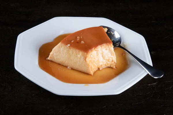 Délicieux Pudding Lait Concentré Dessert Brésilien — Photo