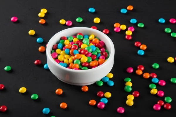 Colorful Candy Colorful Sweets Background Black Background — Stock Photo, Image