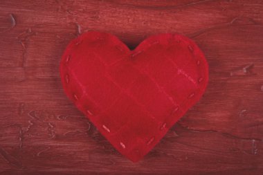 Kopya alanı ile Sevgililer Günü konseptinin üst görünümü.