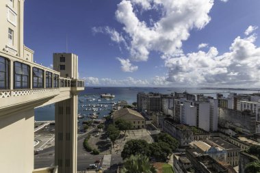 Salvador Bahia Brezilya 'daki Lacerda Asansörü manzarası