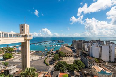 Salvador Bahia Brezilya 'daki Lacerda Asansörü manzarası