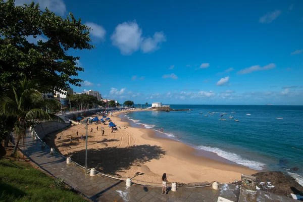 Пляж Порту Барра Сальвадоре Bahia Brazil — стоковое фото