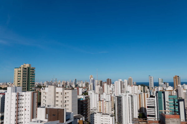 Salvador Bahia Brazil skyline buildings aerial view.