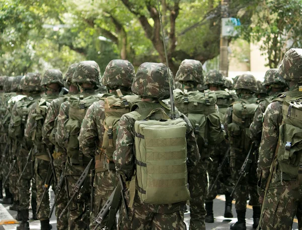 Soldaten Der Armee Während Der Parade September Brasilien — Stockfoto