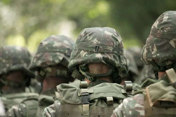 Soldaten Der Armee Während Der Parade September Brasilien — Stockfoto