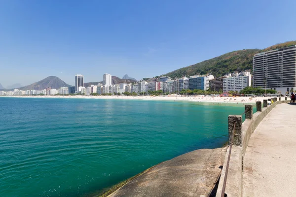 Copacabana Beach Green Waters Rio Janeiro Brazil — Stock Photo, Image