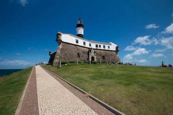 Faro Barra Famosa Postal Ciudad Salvador Bahia Brasil —  Fotos de Stock