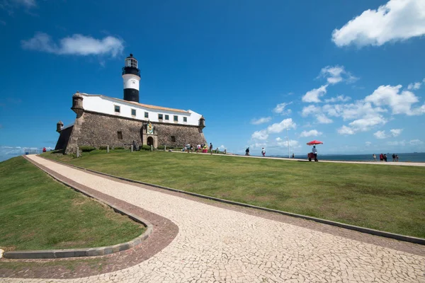 Faro Barra Famosa Postal Ciudad Salvador Bahia Brasil —  Fotos de Stock