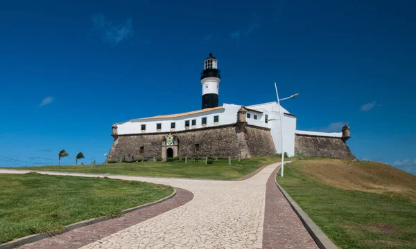 Barra Maják Slavná Pohlednice Města Salvador Bahia Brazílie — Stock fotografie