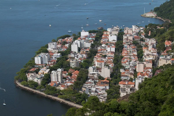 Veduta Aerea Del Quartiere Urca Rio Janeiro Brasile — Foto Stock