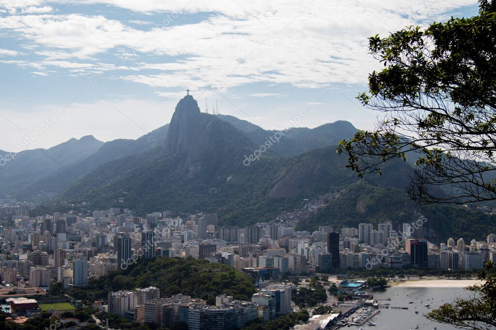 Aerial view of the city of Rio de Janeiro Brazil.