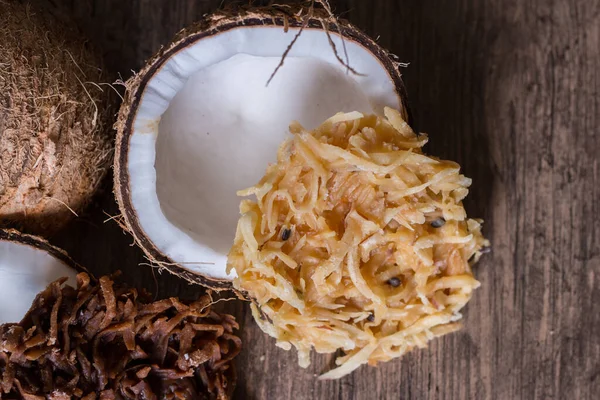 Cukierki Kokosowe Brazylijski Kokos Słodki Typowy Dla Czerwcowych Uroczystości — Zdjęcie stockowe