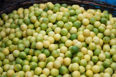 Popüler seçici odak noktasında satılık limon.