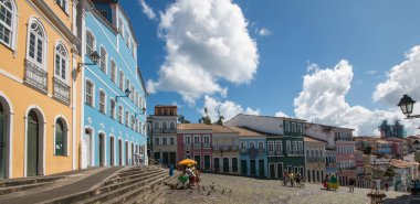 Pelourinho 'daki tarihi merkez Salvador Bahia Brezilya.