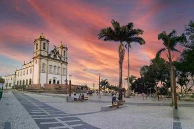 Salvador Bahia Brezilya 'daki ünlü Bonfim kilisesinin panoramik manzarası.