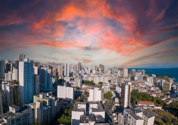 Salvador Bahia Skyline Brasilien Drohnen Rundumblick Aus Der Luft Blick — Stockfoto