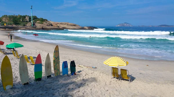 Rio Janeiro Brezilya Nın Ünlü Sörf Noktası Arpoador Plajı — Stok fotoğraf