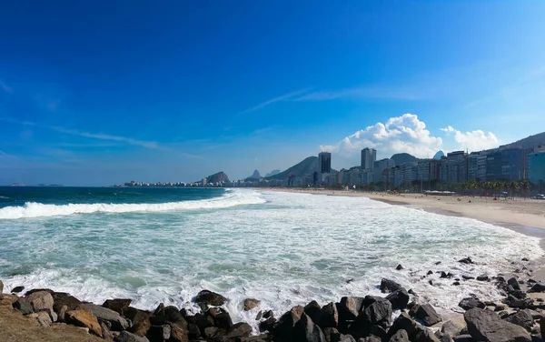 Panoramatický Výhled Pláž Copacabana Rio Janeiro Brazílie — Stock fotografie