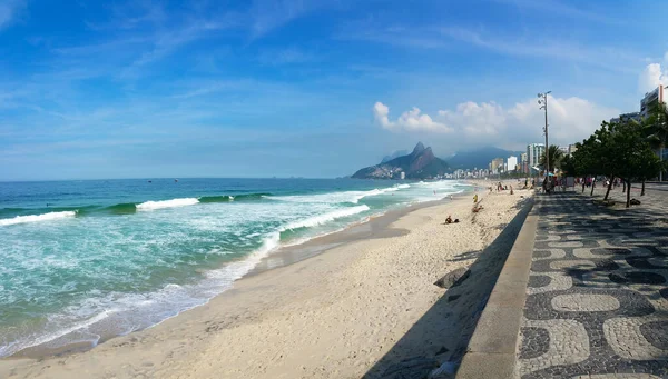 Rio Janeiro Brezilya Daki Ünlü Ipanema Plajı — Stok fotoğraf