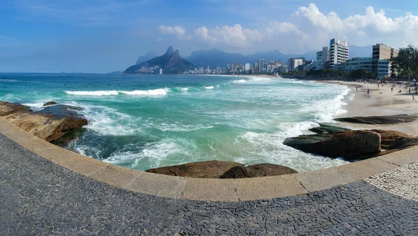 Rio Janeiro Brezilya Daki Ünlü Arpoador Ipanema Plajı — Stok fotoğraf