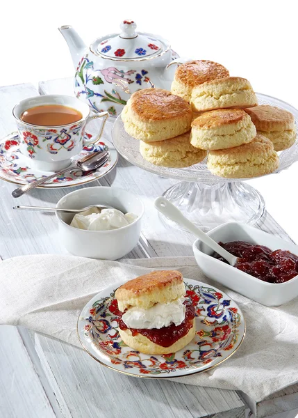 Hora do chá com scones — Fotografia de Stock