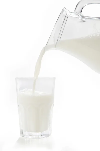Brocca di latte versata — Stock Photo, Image