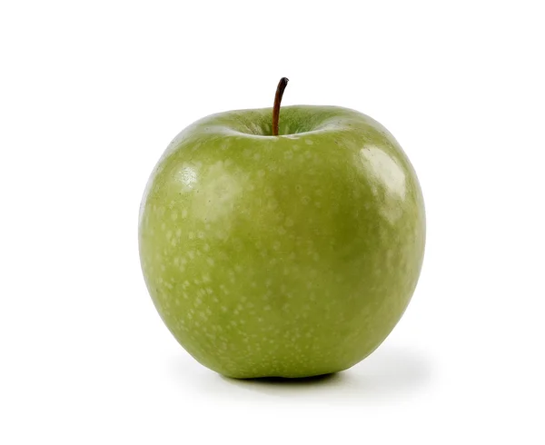 แอปเปิ้ลสีเขียวบนสีขาว — ภาพถ่ายสต็อก