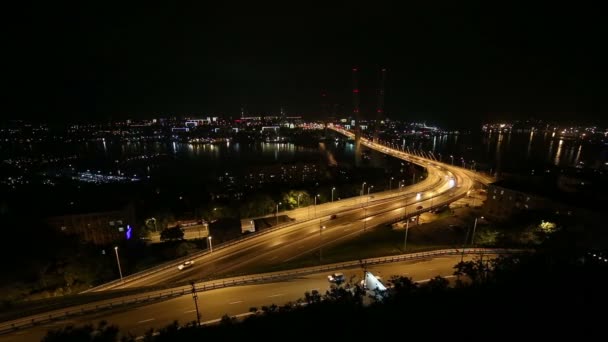 Jembatan di Vladivostok — Stok Video