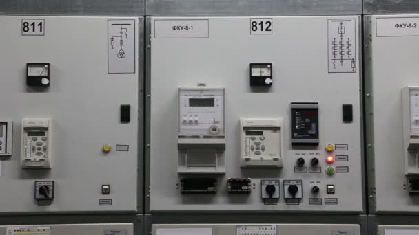 Het controlecentrum van elektrostantsii — Stockvideo