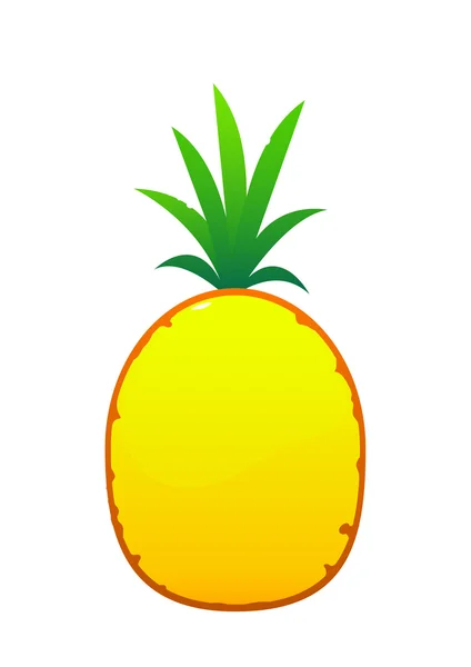 Piña deliciosa caricatura brillante jugosa — Vector de stock