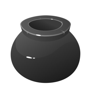 Beyaz bir arka plan üzerinde boş kazan