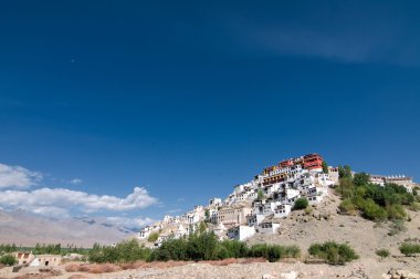 Thiksey Manastırı Leh Ladakh, Hindistan Tibet Budist manastırda olduğunu.