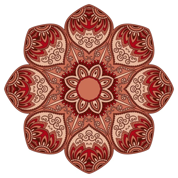 Mandala de color vectorial . — Archivo Imágenes Vectoriales