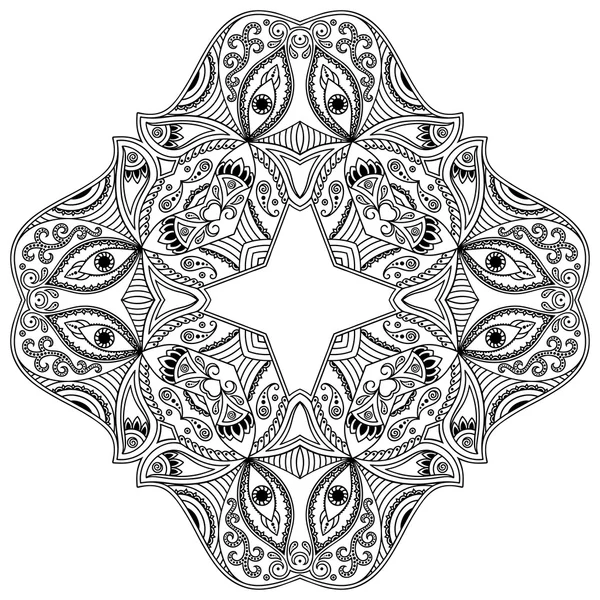 Vector henna tattoo mandala. Mehndi stijl. — Stockvector