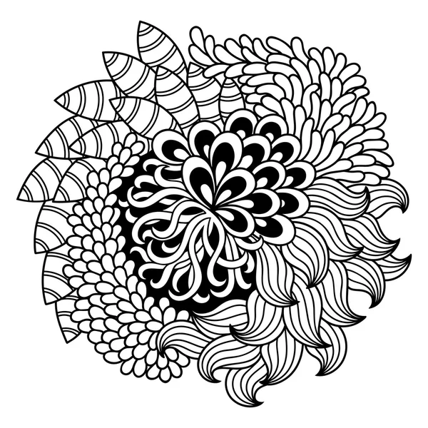 Modèle de fleur de tatouage au henné. Mehndi . — Image vectorielle