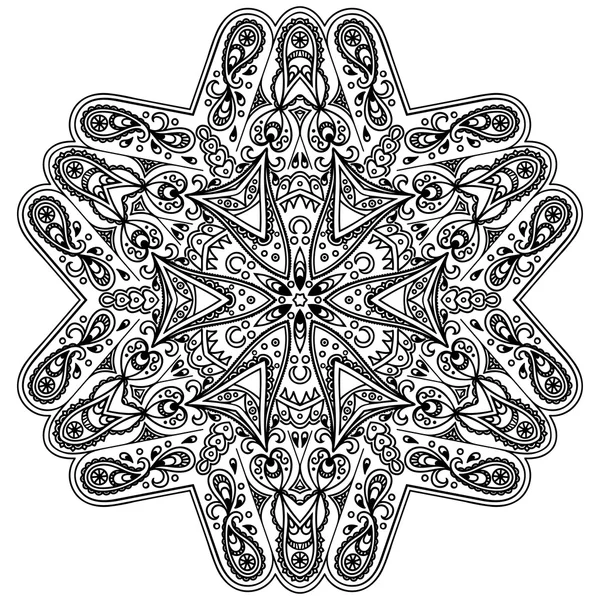 Vector henna tattoo mandala. Mehndi stijl. — Stockvector