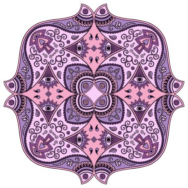 Oryantal tarzı renkli mandalalar vektör görüntü.