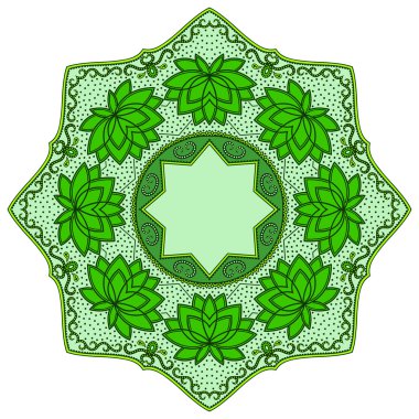 Oryantal tarzı renkli mandalalar vektör görüntü.