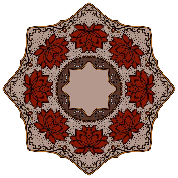 Vektorbild av färgade mandalas i orientalisk stil. — Stock vektor