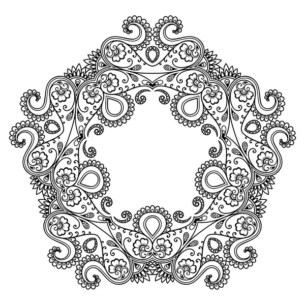 Vector henna tattoo mandala. Mehndi stijl. — Stockvector