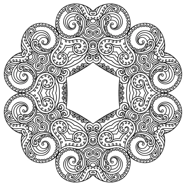 Vector henna tatoo mandala. Estilo Mehndi . — Archivo Imágenes Vectoriales